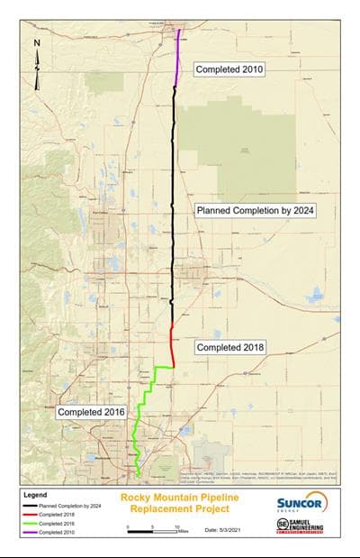 Rocky Mountain Pipeline Replacement Project – Construction status