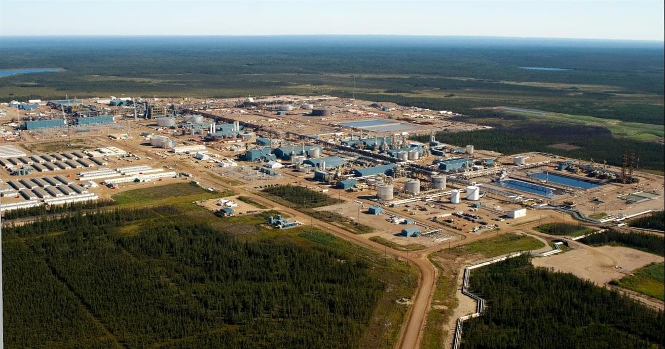 An aerial view of Suncor’s Firebag in situ site.