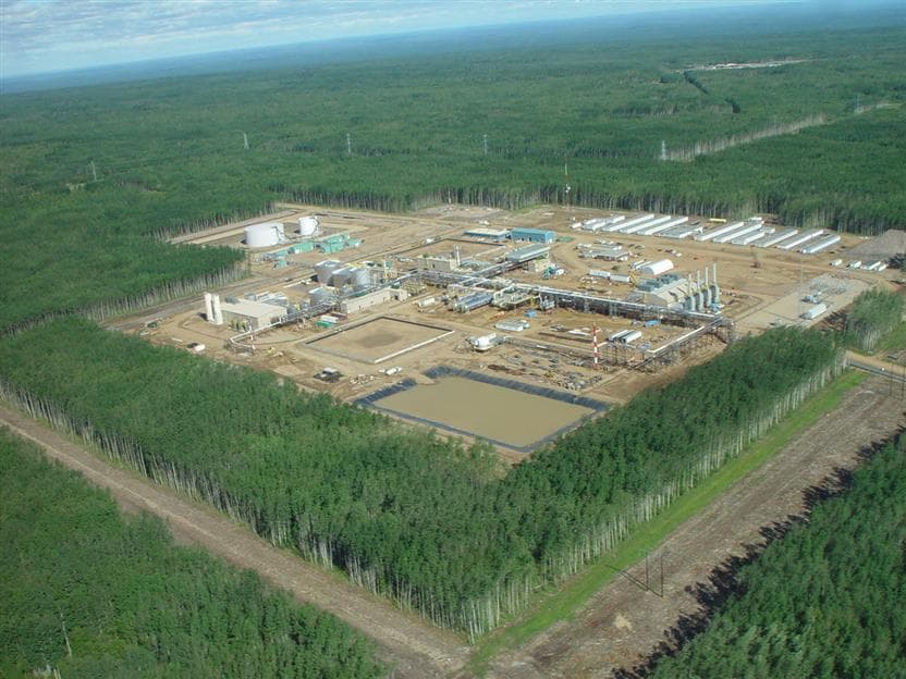 An aerial view of the MacKay River facility.
