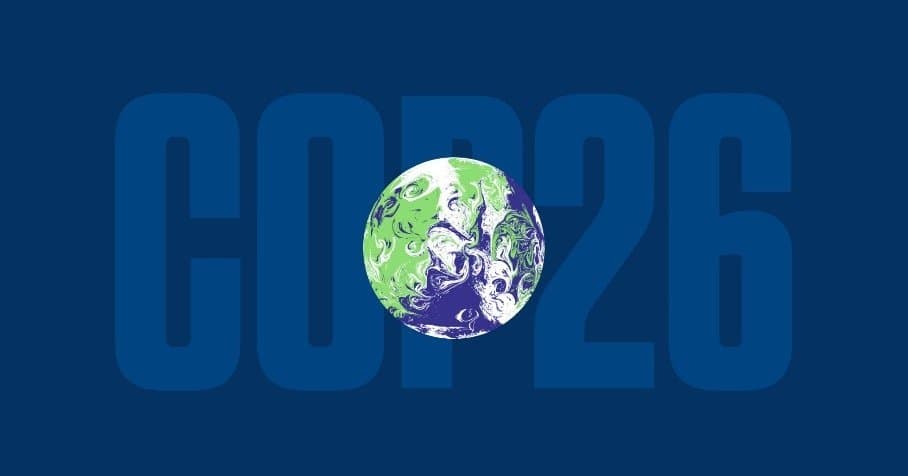 cop 26 image with image of earth on the outside