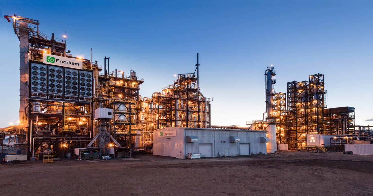 Enerkem's full-scale waste-to-biofuels facility in Edmonton, Alberta