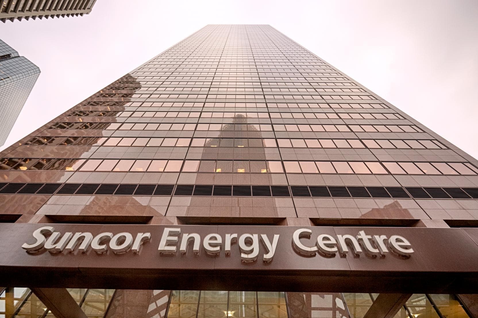 The front of Suncor Energy Centre in Calgary, Alberta